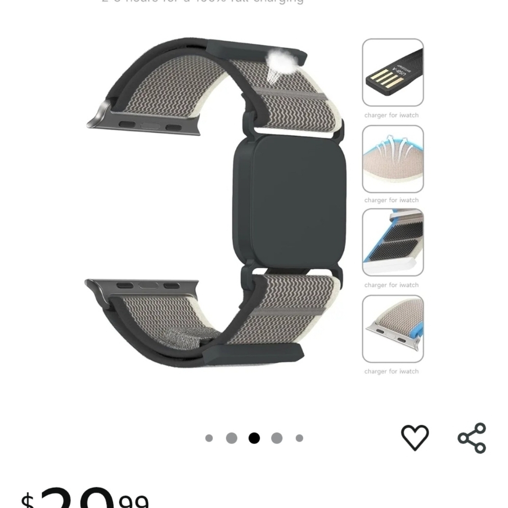 2 in 1 Watch Charger Nylon Band